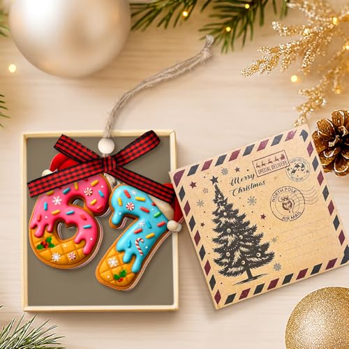 67 Christmas Ornament - Funny Acrylic Meme Decor for Kids and Teens