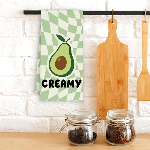 Trendy Green Avocado Kitchen Towels - 16x24in Decorative Hand Towels