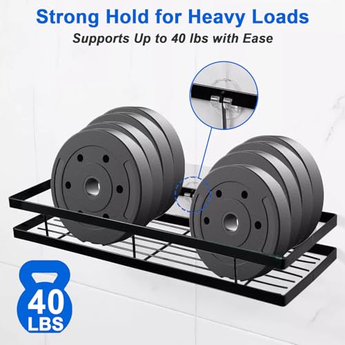 Heavy-Duty Shower Caddy Adhesive Strips - 2 Pack Waterproof Hooks