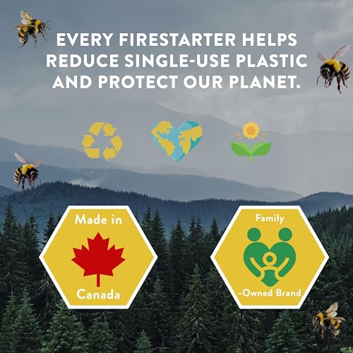 FireSTARTERZ 100% Beeswax Fire Starters - Natural & Waterproof (10 Pack)