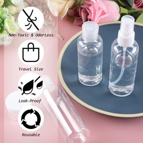 Ninsula 8-Piece TSA Approved Travel Bottles Set - Leak-Proof Toiletries Containers