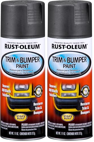 Rust-Oleum Automotive Trim & Bumper Spray Paint, Matte Black (2-Pack)