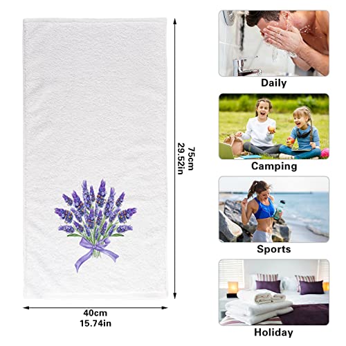 ALAZA Large Yellow Hand Towel, 100% Cotton Soft Absorbent Decorative Towel