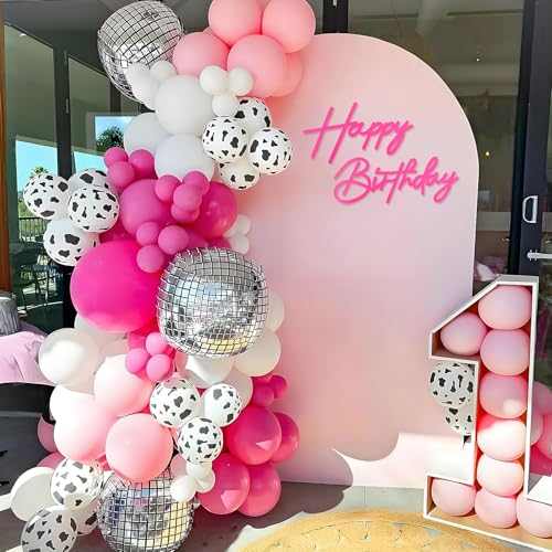 Hot Pink Felt 'Happy Birthday' Sign for Party Backdrop