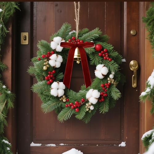 24Pcs Velvet Christmas Bows for Tree Decor Burgundy 1 Inch Width