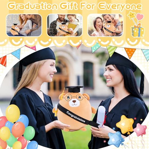 Emoin Graduation Bear Plush Toy - 11.8'' Stuffed Animal Gift for Graduates
