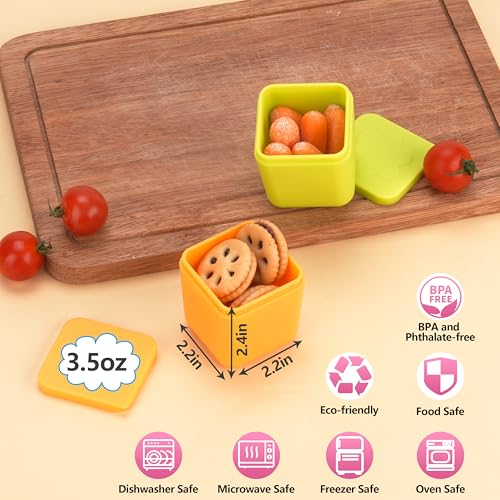 LUVCOSY Silicone Salad Dressing Containers, 2 Pack, 4oz Leak-Proof