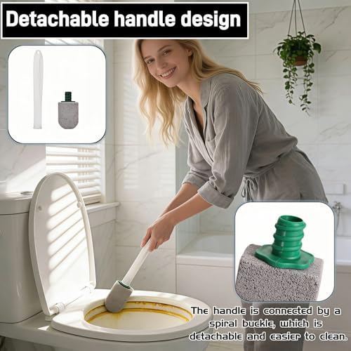 Long Handle Pumice Stone Toilet Cleaner Set for Hard Water Stains