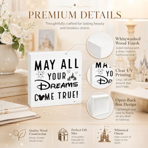 Mouse Theme Inspirational Wood Box Sign - Style 2 - Desk Decor