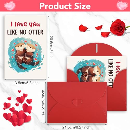 Cute Otter Anniversary Card with Envelope - Funny Greeting Card