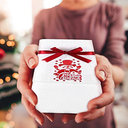 Quera Christmas Hand Towels Set - Let It Snow Snowman 2-Pack