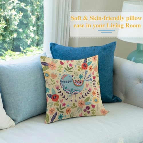 Luxury Yellow Velvet Pillow Cover 18x18" with Unique Prints