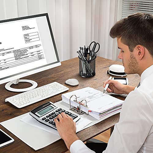 Wire Mesh Pen Holder - Office Desk Organizer for Stationery & Supplies, Black, 3.7 x 3.3 Inches