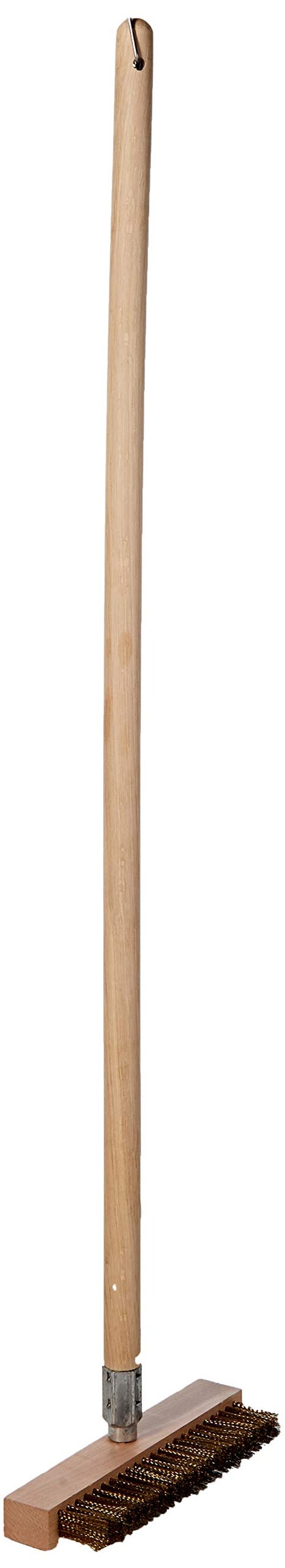 American METALCRAFT, Inc. American Metalcraft 1597 Wood Handle Oven Brush, Aluminum-Threaded Tip, 40-Inch Handle, Brown
