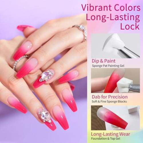 Finger Secret 3-Color Ombre Gel Nail Polish Set for Gradient Art