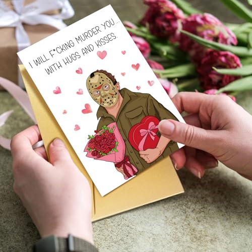 Funny Scary Movie Birthday Card for Halloween Girlfriend