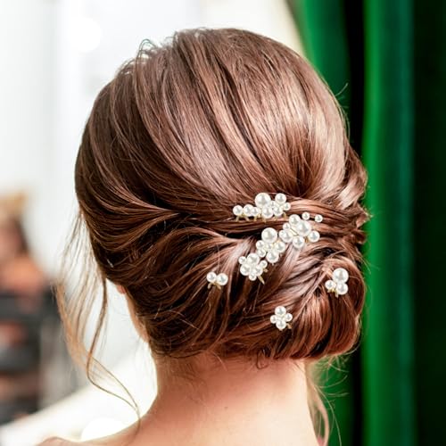 9Pcs Pearl Wedding Hairpins Artificial Pearl Bridal Hair Pins Set