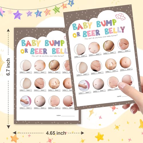 OLOUTAB Baby Shower Beer Belly Game - Hilarious Icebreaker for 50 Guests