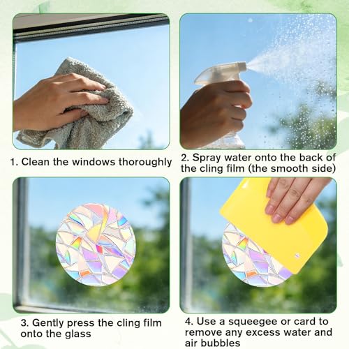 96 PCS Colorful Bird Window Decals - Strike Prevention Suncatchers