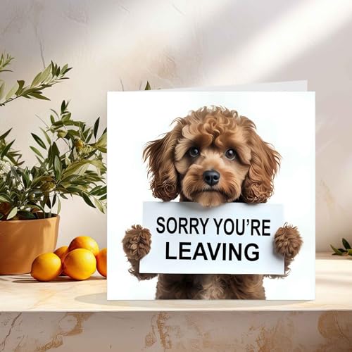 Sorry You're Leaving Card for Colleagues - Cute Dog Design