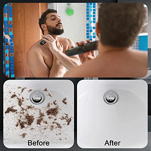 PRIVILLA 2 Pack Beard Bib for Shaving with Suction Cups - Black & White