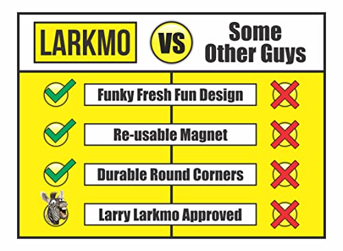 Larkmo Caution Senior Driver Car Magnet - Funny Gag Gift, 2 Pack