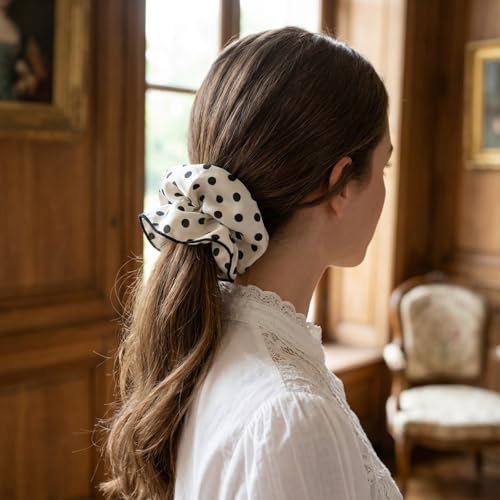 Sibba Large Satin Hair Scrunchies 3-Pack - 7 Inch Oversized Jumbo Ties