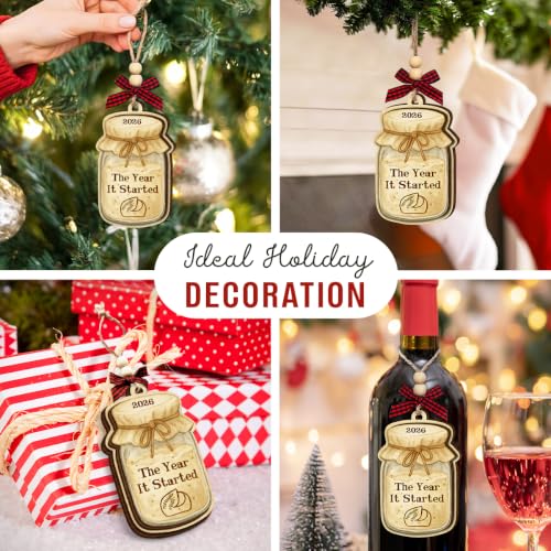 Sourdough Christmas Ornament - Handmade Wooden Baking Keepsake for Tree Decor