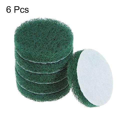 HARFINGTON 3-inch Drill Power Scouring Pads, Green 180-240 Grit (6 Pack)