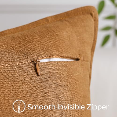 OTOSTAR Decorative Linen Throw Pillow Cover 22" x 22" - Hazel