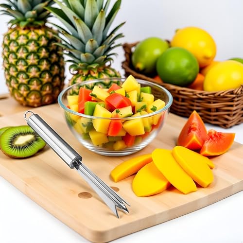 Zhuluck Stainless Steel Pineapple Eye Remover V-Shape Fruit Peeler