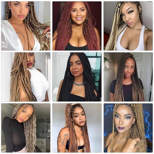Ombre Pre Stretched Braiding Hair Extensions 26 Inch Blonde 3 Packs