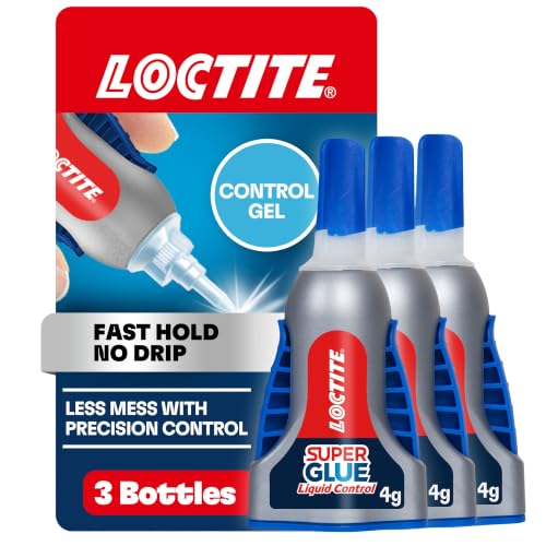 Loctite Super Glue Gel Control, No-Drip Adhesive - 3 Pack, 0.14 fl oz