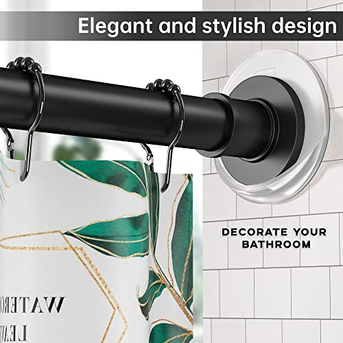 BRIOFOX Transparent Shower Curtain Rod Holder | 3M Adhesive, Waterproof, 60 lbs Max Load, 2 Pack
