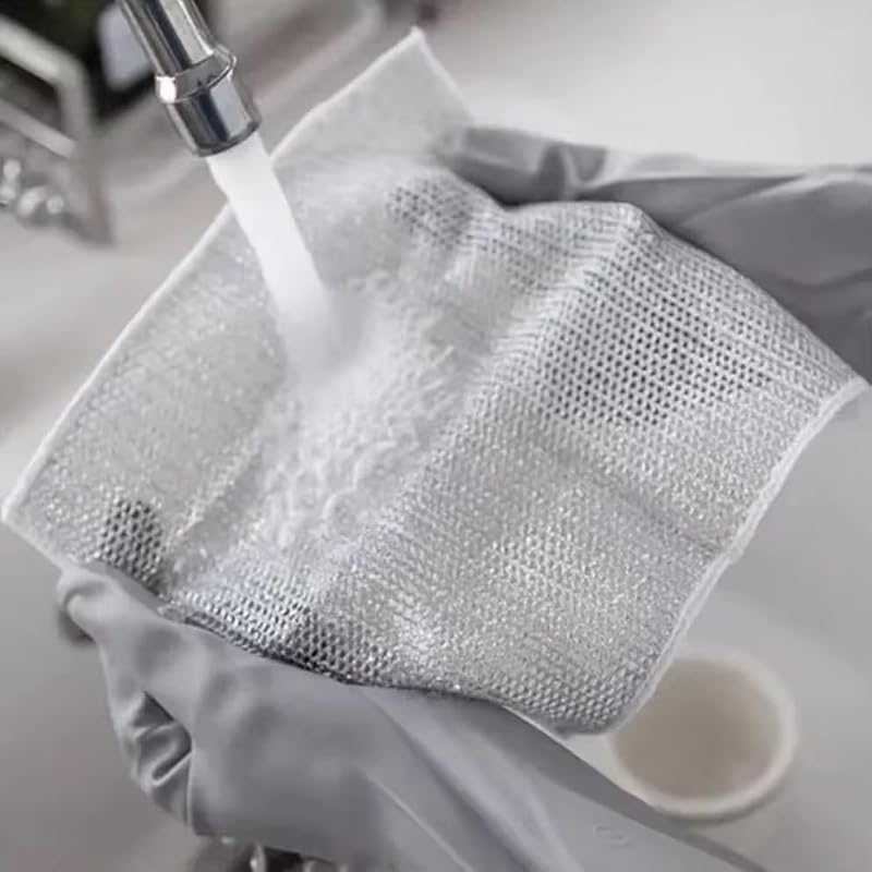 ZYLRO Mesh Microfiber Cleaning Cloths - Non-Scratch Dish Scrubbers
