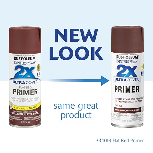 Rust-Oleum Painter's Touch 2X Ultra Cover Spray Primer, Flat Red, 12 oz