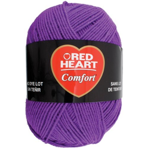 Red Heart Comfort Yarn Claret - Size 4 Medium Worsted Acrylic for Knitting & Crocheting - 867 Yards, USA Made, 4 Pack