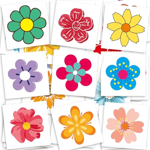 Ceiba Tree Floral Temporary Tattoos 100-Pack Spring Party Favors