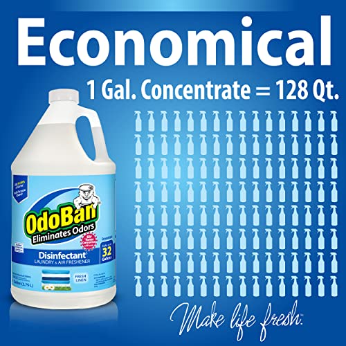 OdoBan Disinfectant Concentrate & Odor Eliminator, 1 Gallon - Fresh Linen Scent
