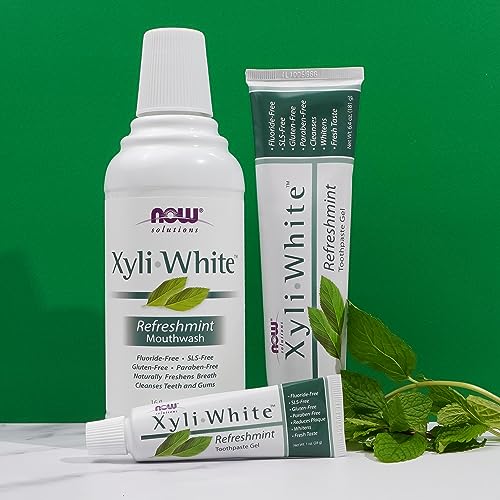 NOW Foods XyliWhite Fluoride-Free Toothpaste Gel Refreshmint 6.4 oz