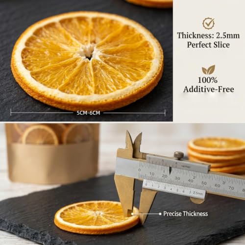 Dried Orange Slices for Crafts - 50 Natural Citrus Decor Pieces