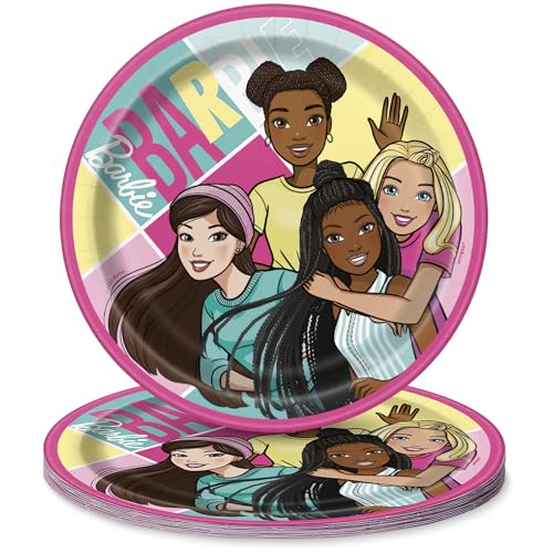 Premium Disposable Barbie Party Delight 7" Dessert Plates - 8ct