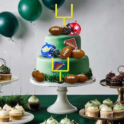 14 PCS Football Party Supplies Set with Mini Footballs & Helmets