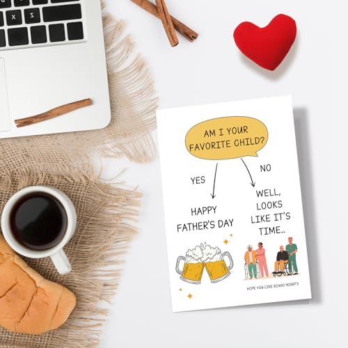 Funny Father's Day Card - Favorite Child Joke for Dad & Grandpa