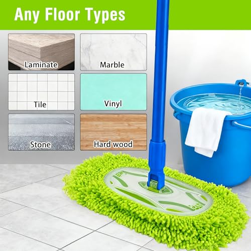 Wooyee Reusable Microfiber Mop Pads for Swiffer Sweeper (4 Pack)
