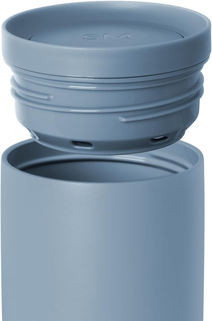 Simple Modern Voyager Signature Travel Coffee Mug - 12oz Insulated Stainless Steel with 360° Lid | Blue Dune