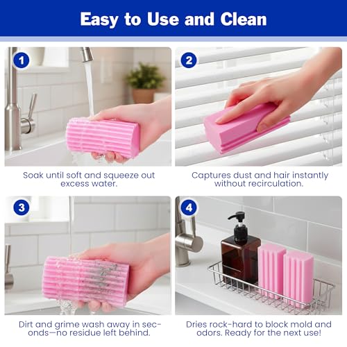 iKLYN Super Absorbent PVA Cleaning Sponges - 4 Pack for Multi-Surface Use