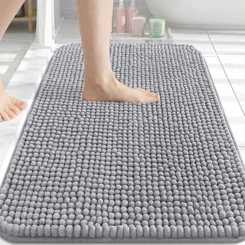 Arotive Chenille Bath Rug 30x20 - Soft, Absorbent, Machine Washable