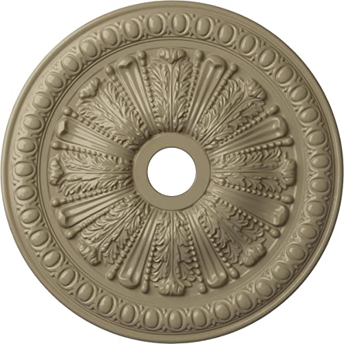 27 7/8"OD x 3 7/8"ID x 2 1/2"P To mango Egg & Dart Ceiling Medallion (Fits Canopies up to 6 3/4"), Hand-Painted Gobi Desert