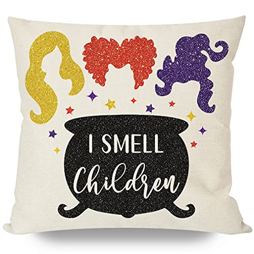 PANDICORN Halloween Throw Pillow Covers 18x18, Hocus Pocus Set of 4